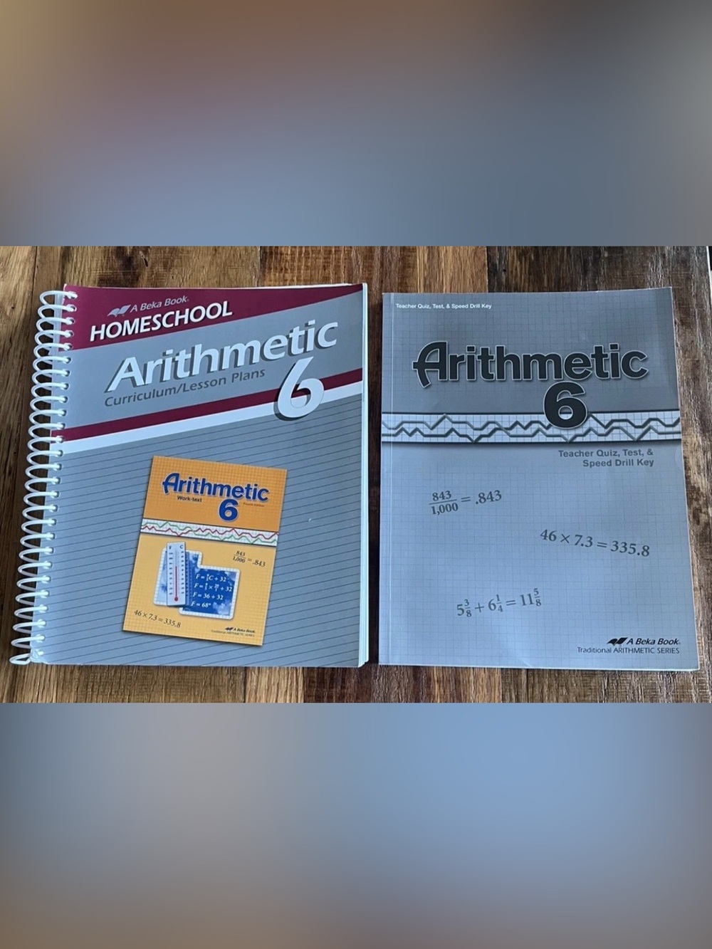 Abeka Arithmetic 6 Curriculum Lesson Plans Teacher Quiz Test Speed Drill Key 6th